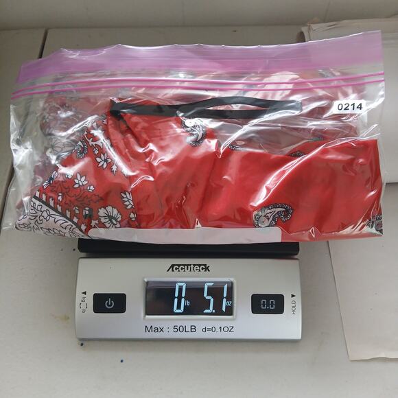 Apostrophe Red Paisley Print 3/4 Sleeve Sheer Sequin Oversize Blouse Womens 1X - Picture 9 of 9